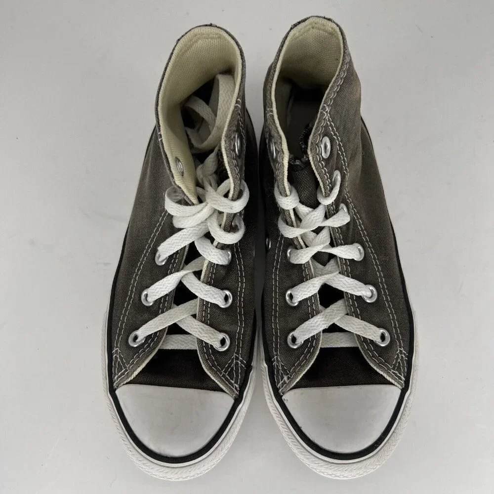 Converse All Star Retro High-Top Sneakers Youth Size 1 Gray White Basketball